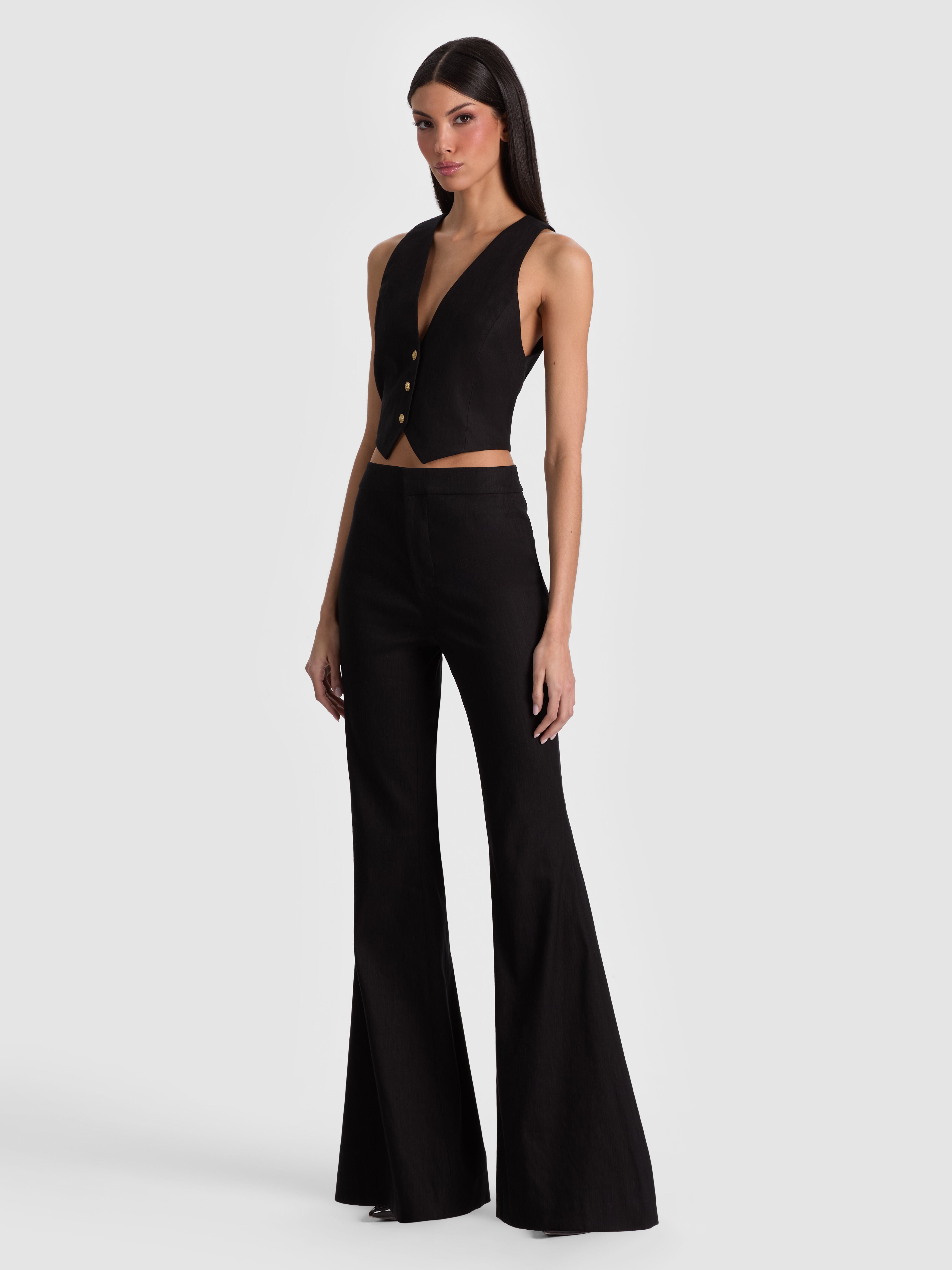 LINDEN BOOTCUT TROUSER in Black | ALICE + OLIVIA