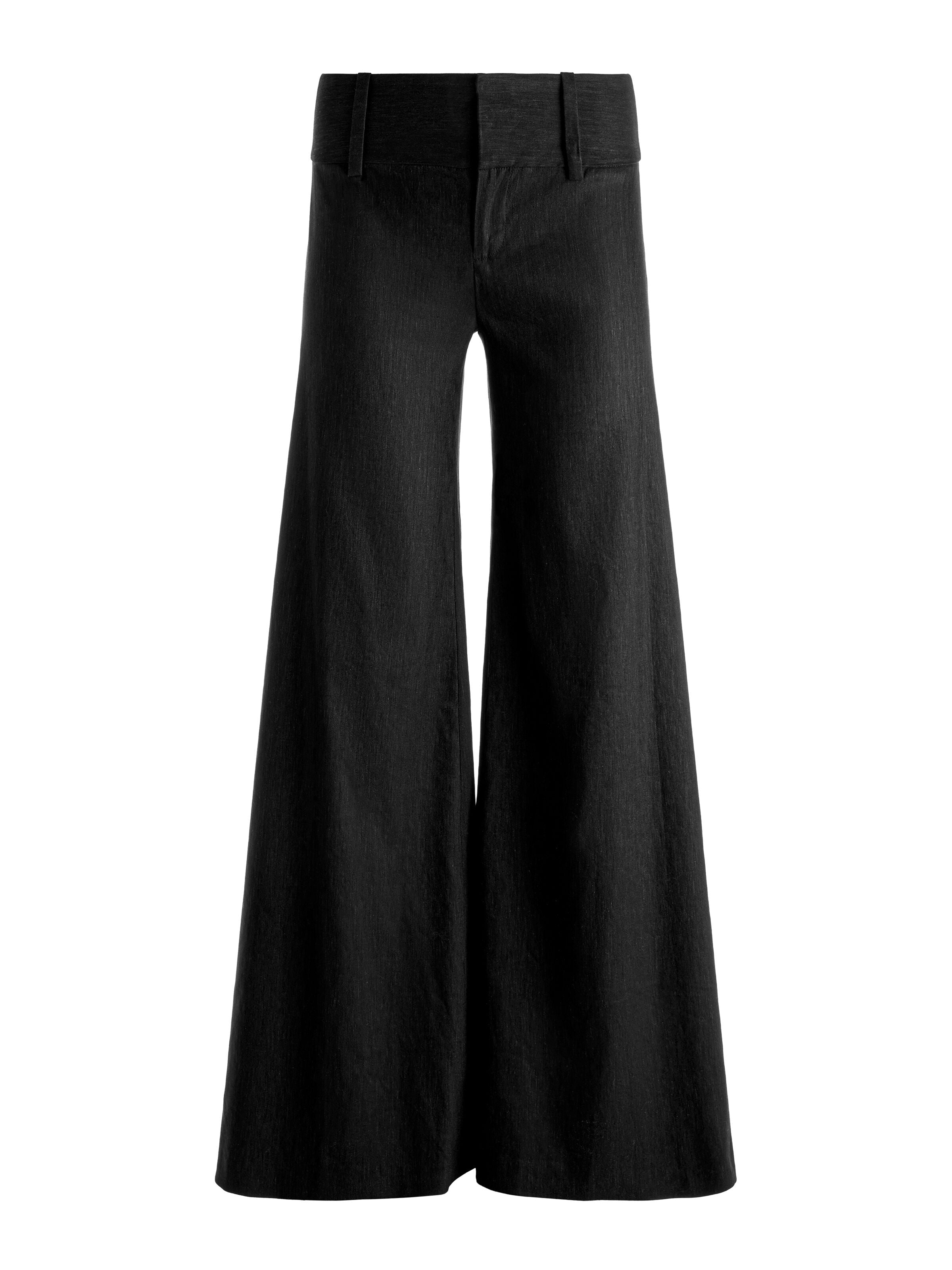 OLIVIA WIDE LEG PANT-Black-ALICE + OLIVIA
