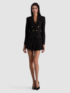 SABLE DOUBLE BREASTED LINEN CROPPED BLAZER-Black-ALICE + OLIVIA