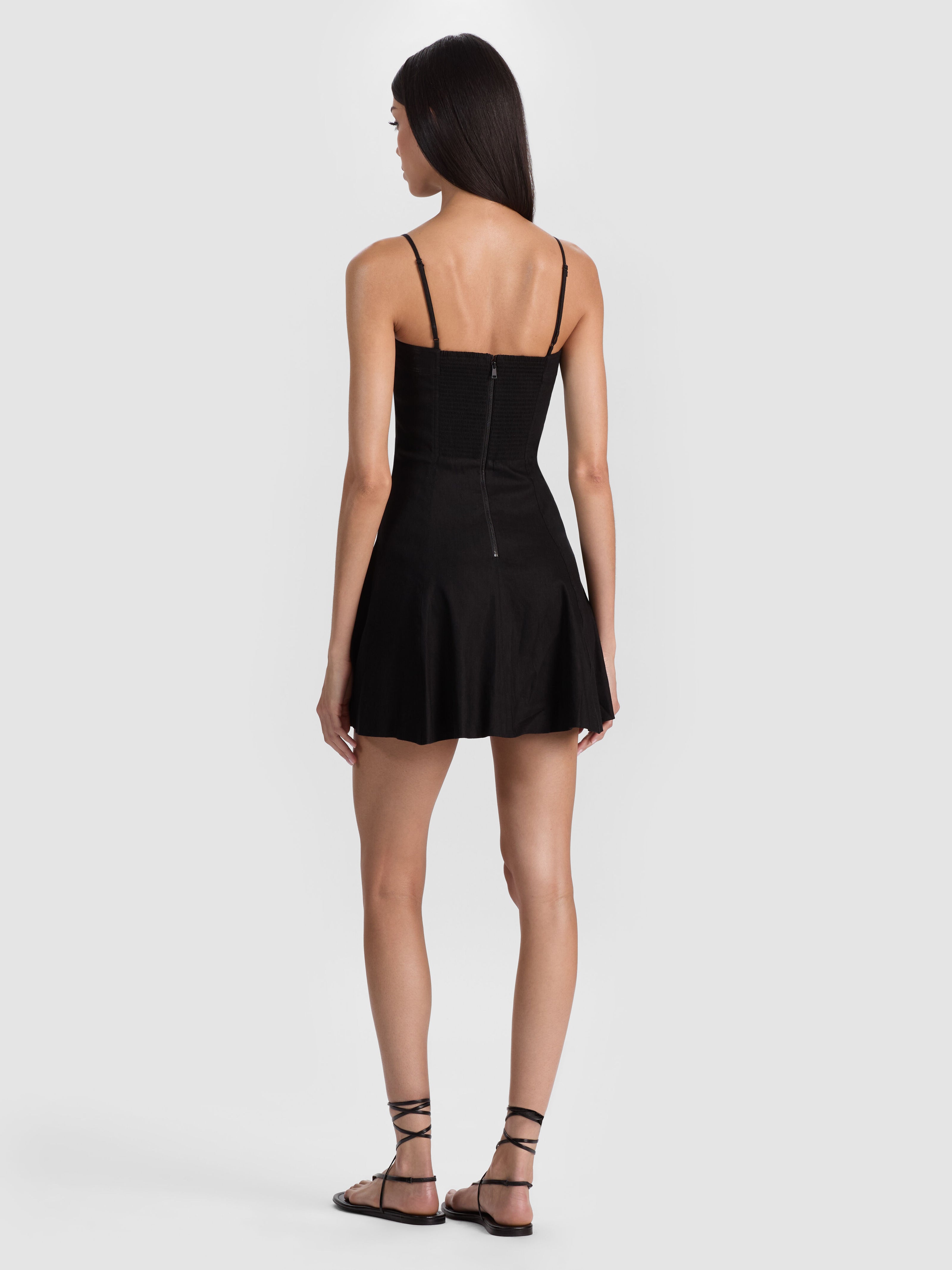 KATHLEEN MINI DRESS-Black-ALICE + OLIVIA