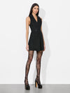 MERITT LINEN TUXEDO DRESS-Black-ALICE + OLIVIA