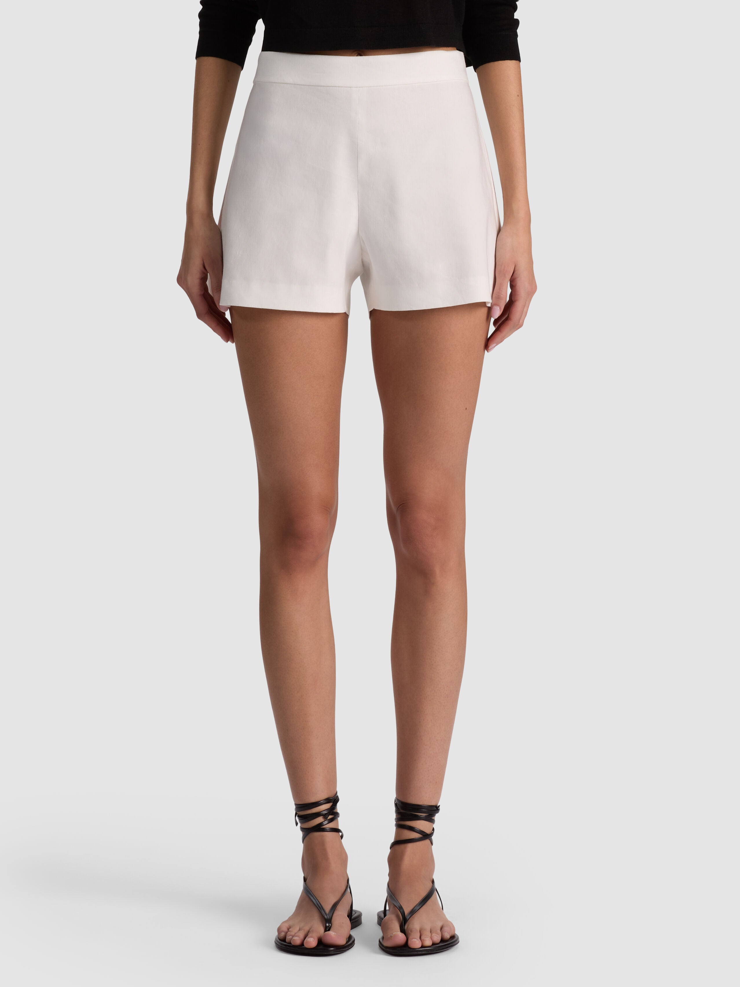 HERA HIGH RISE SHORT-Black-ALICE + OLIVIA