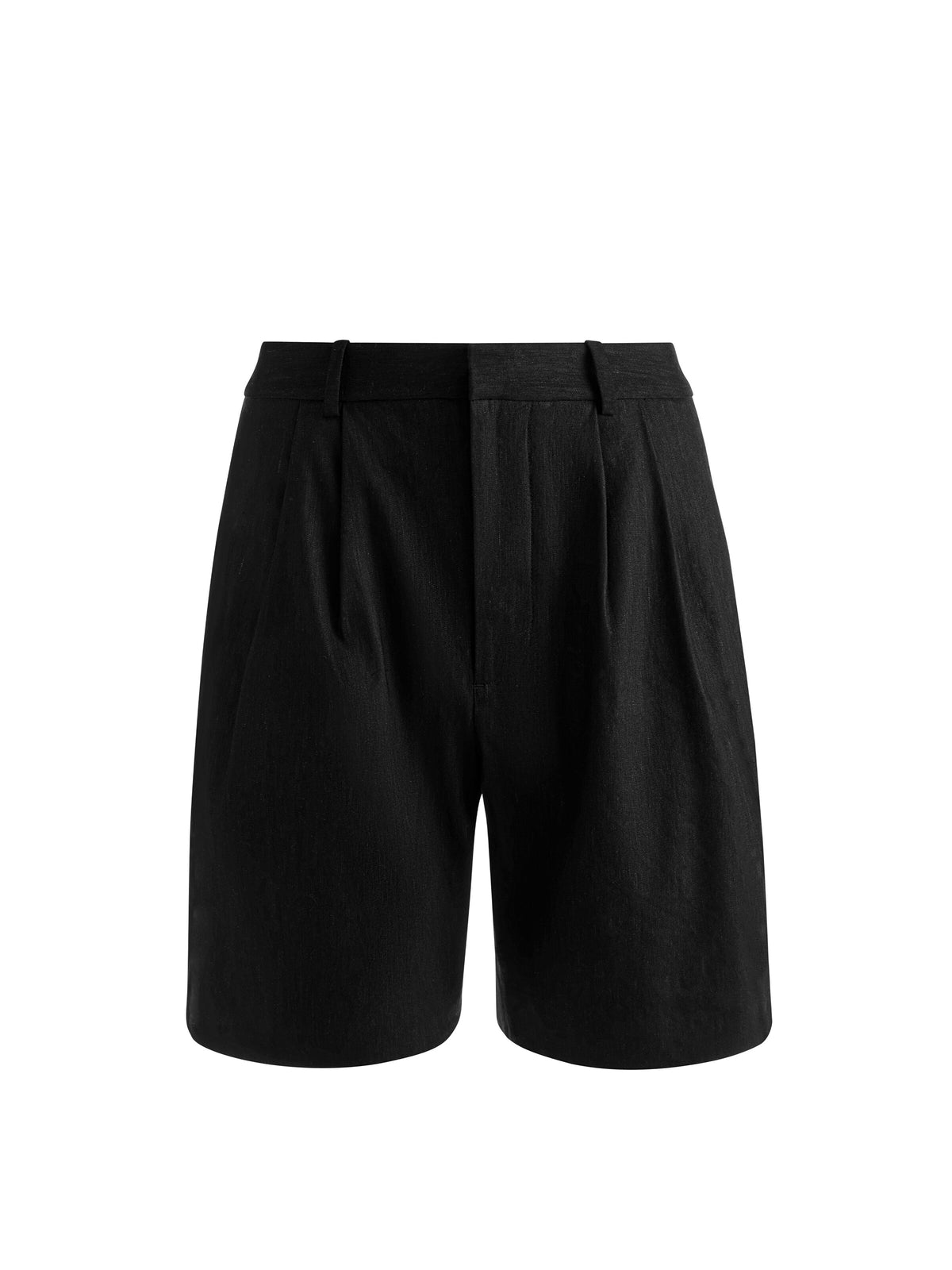 CONRY PLEATED BERMUDA SHORT - BLACK