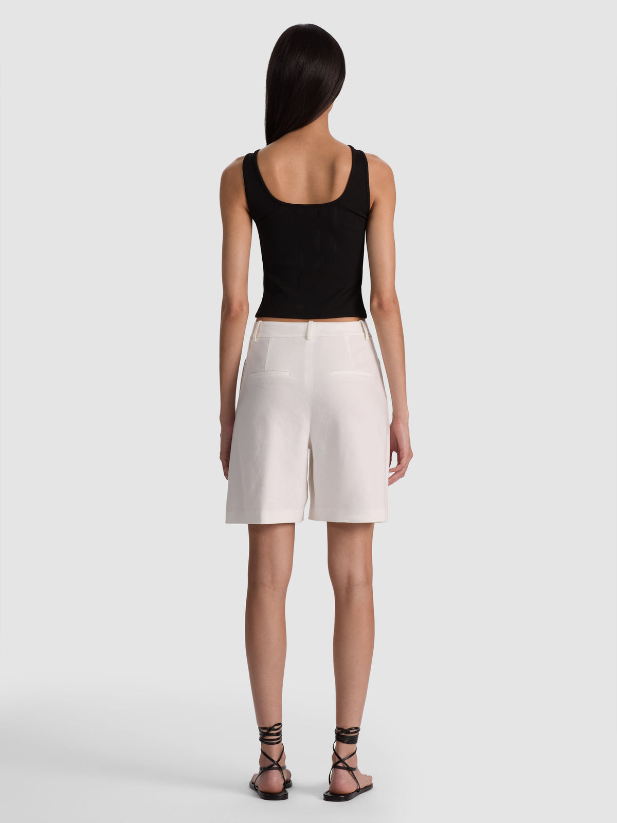 CONRY PLEATED BERMUDA SHORT-OFF WHITE-ALICE + OLIVIA
