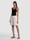 CONRY PLEATED BERMUDA SHORT-OFF WHITE-ALICE + OLIVIA