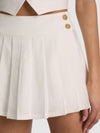 NOAH PLEATED MINI SKORT-OFF WHITE-ALICE + OLIVIA