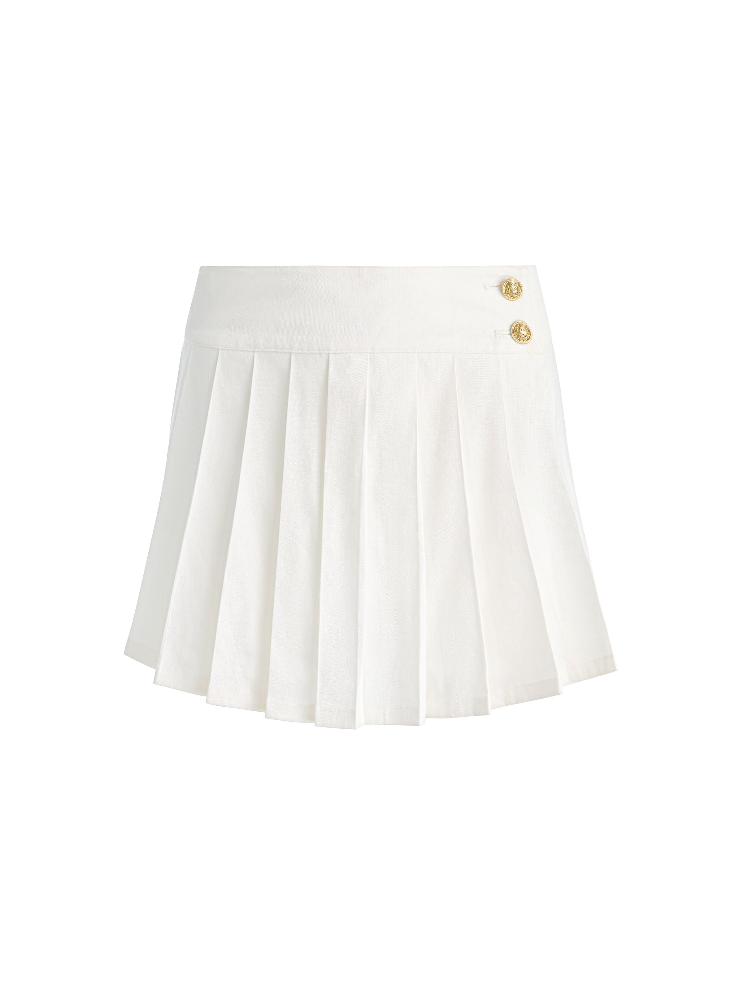 NOAH PLEATED MINI SKORT in OFF WHITE | ALICE + OLIVIA
