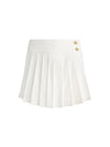 NOAH PLEATED MINI SKORT-OFF WHITE-ALICE + OLIVIA