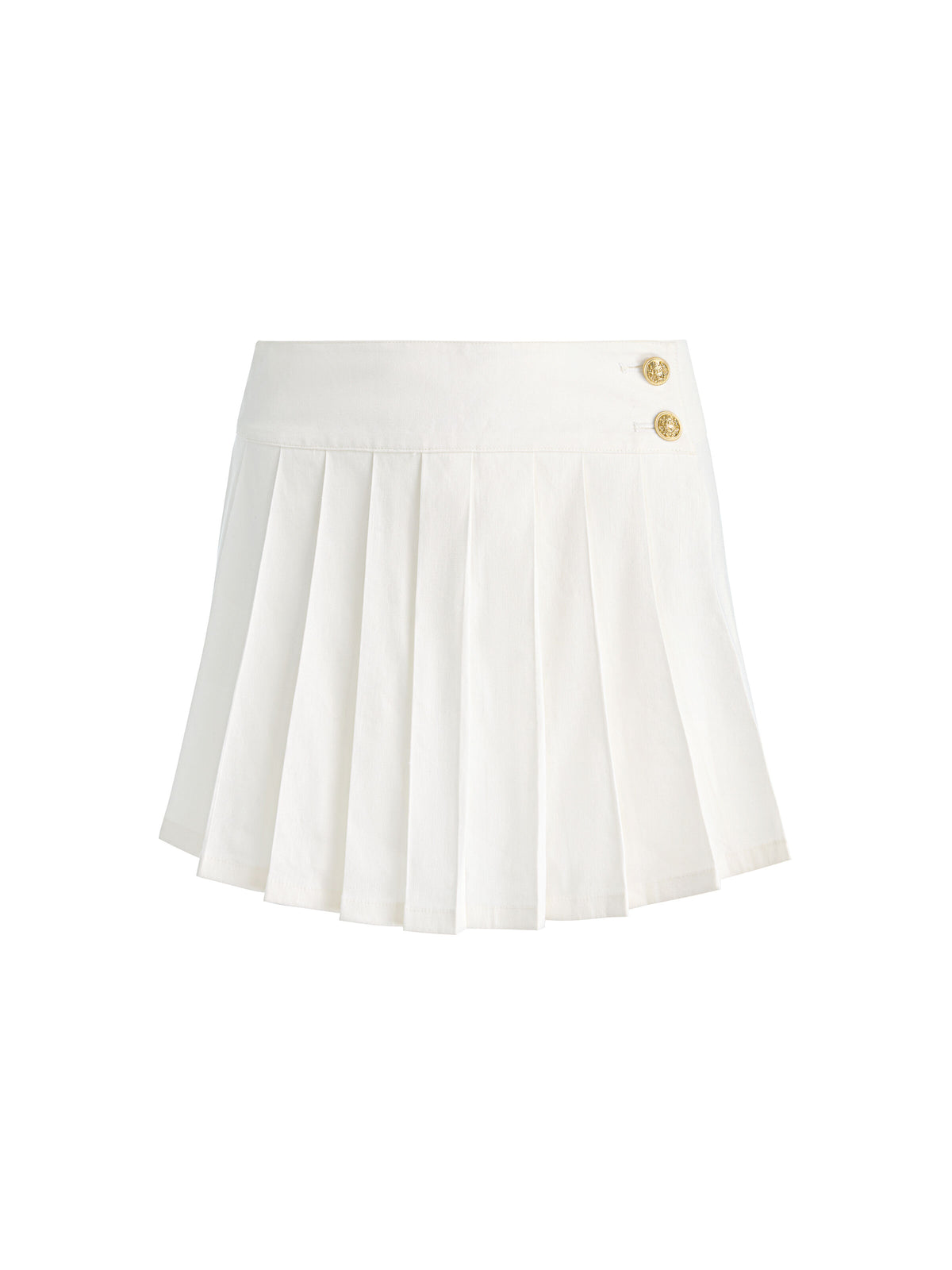 NOAH PLEATED MINI SKORT - OFF WHITE