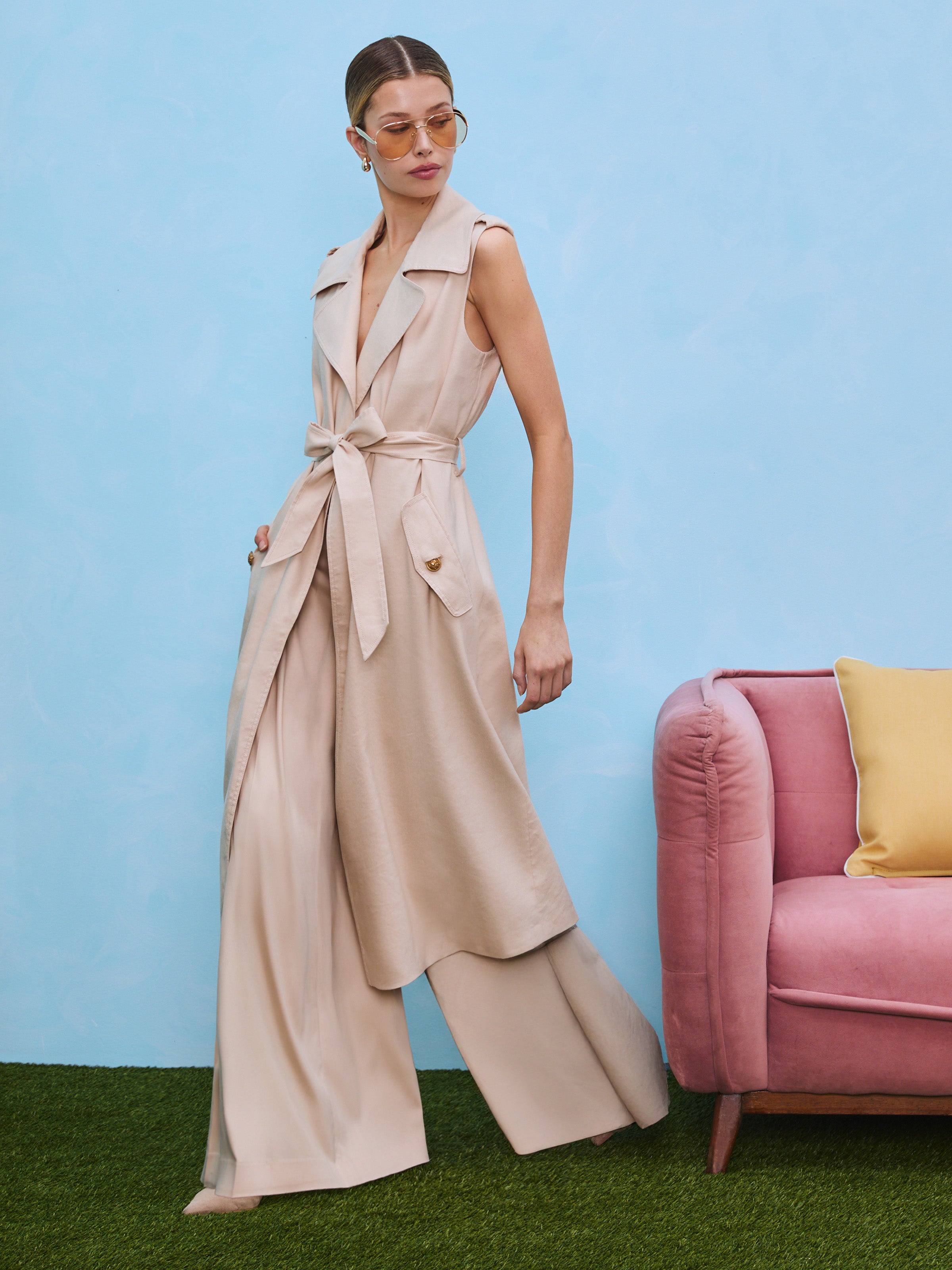 TRENCH KEITH SENZA MANICHE-ALICE + OLIVIA