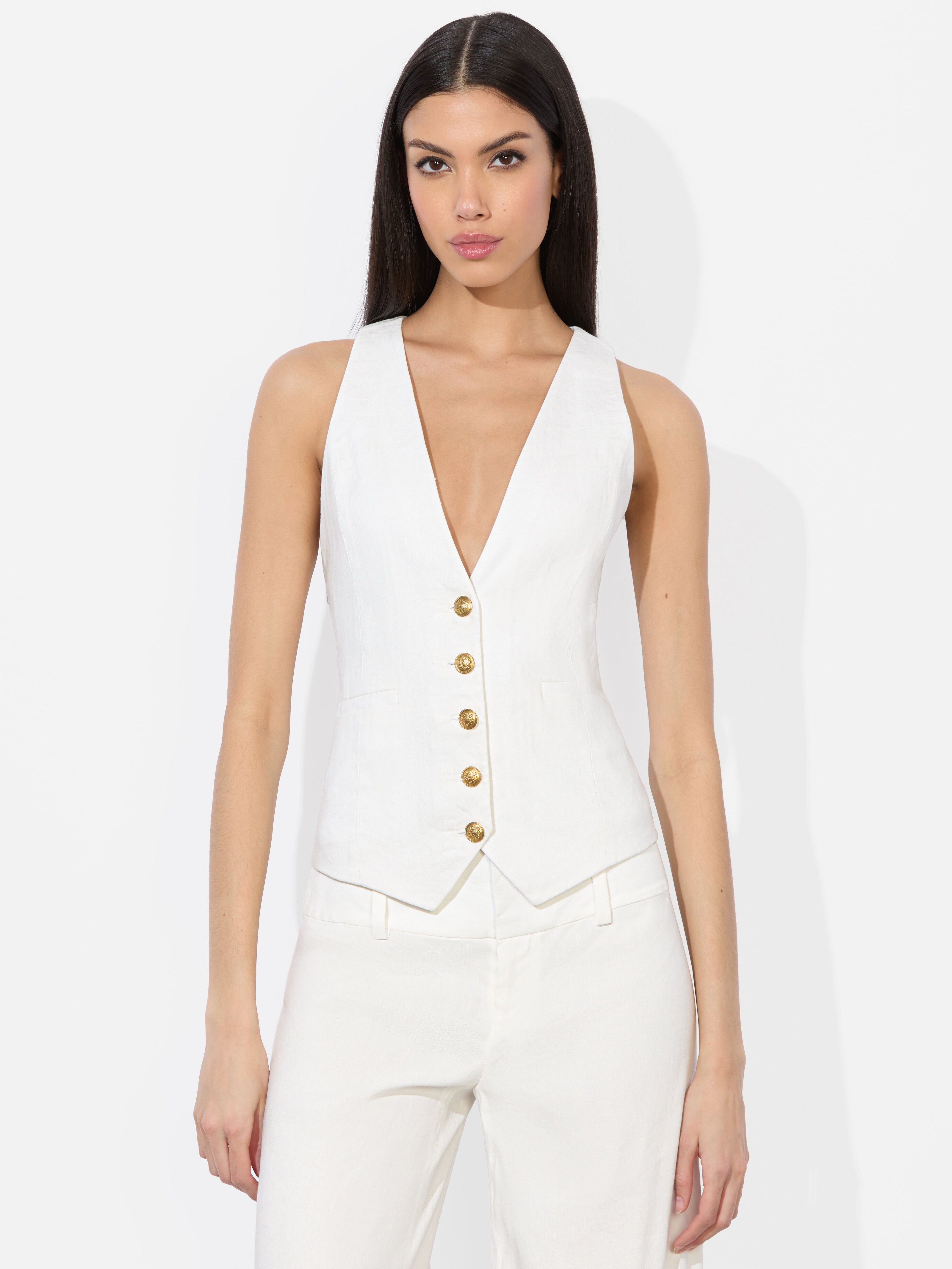 GILET EN LIN MAZIE-ALICE + OLIVIA