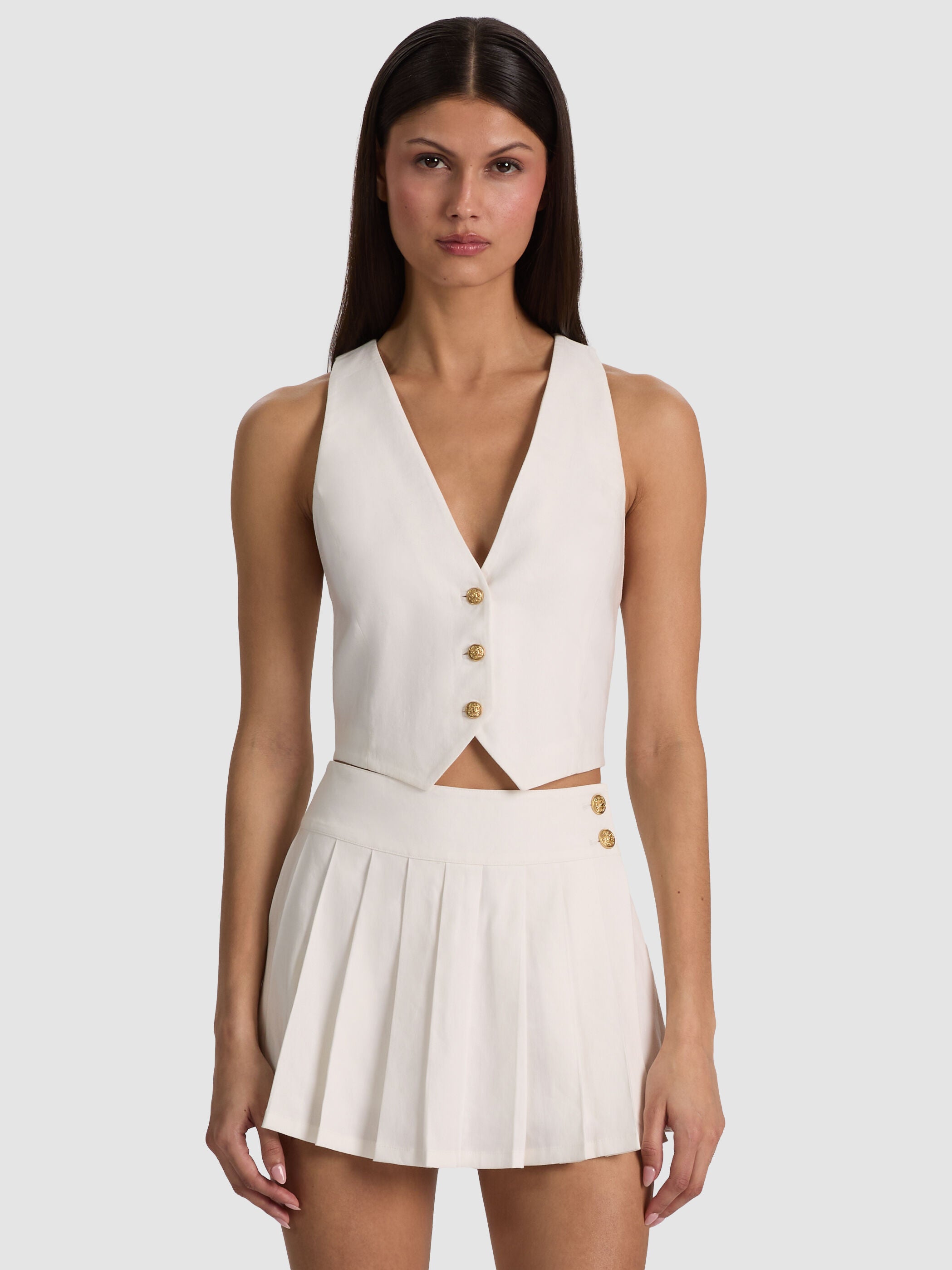 GILET DI LINO DONNA-ALICE + OLIVIA