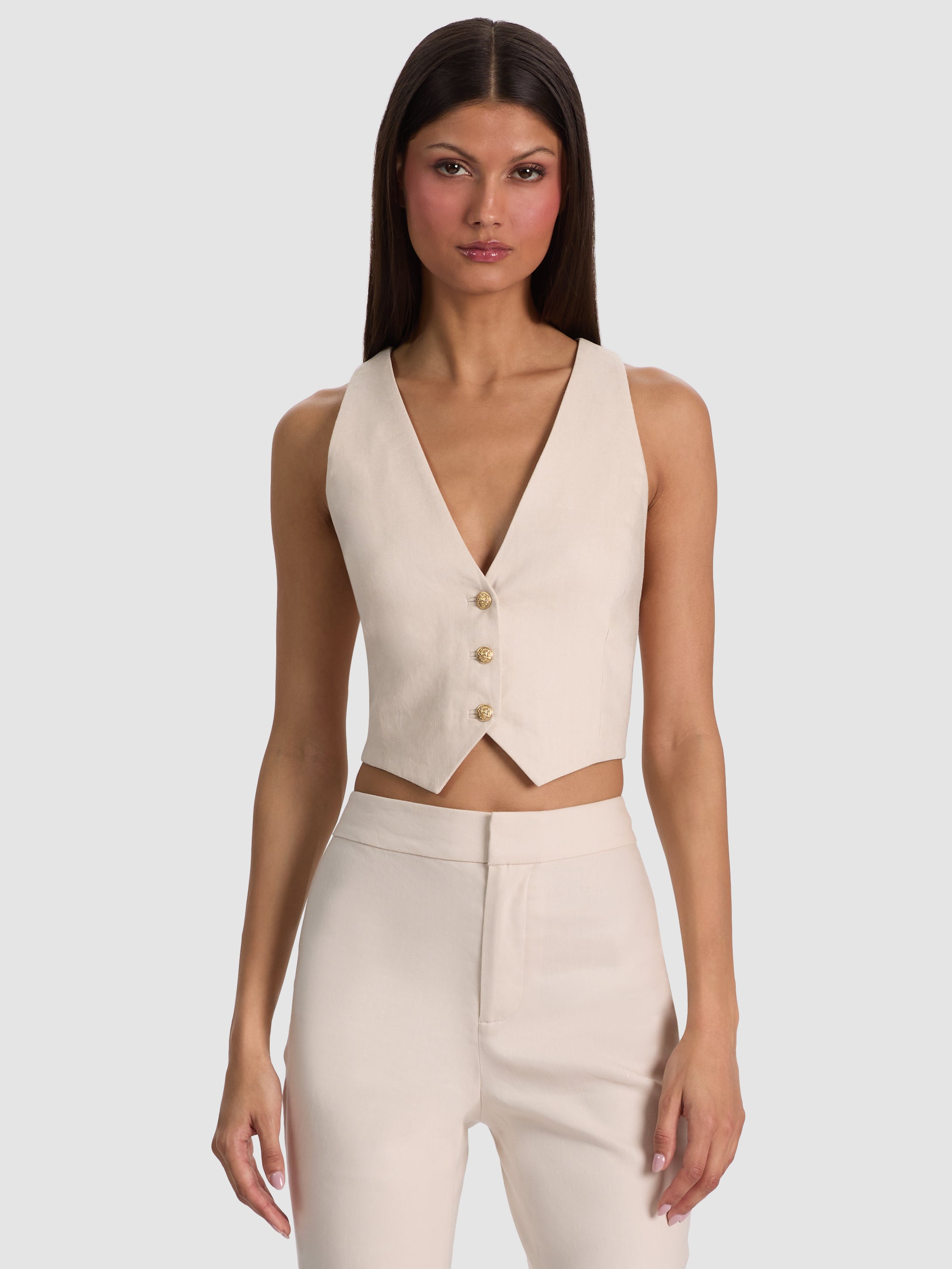 GILET DONNA IN LINO-ALICE + OLIVIA