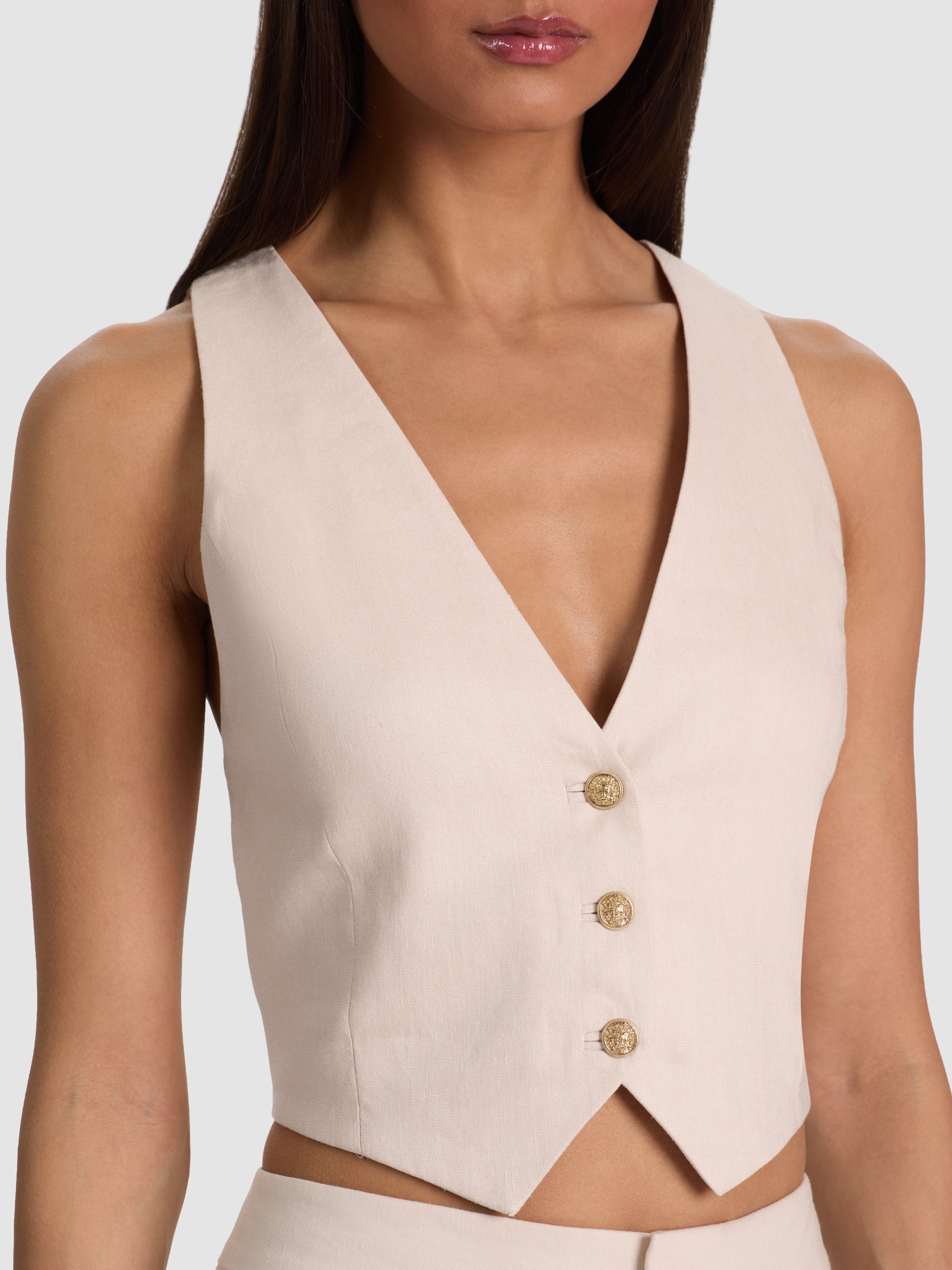 GILET DONNA IN LINO-ALICE + OLIVIA
