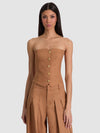 KELCEY STRAPLESS VEST-ORANGE PEEL-ALICE + OLIVIA