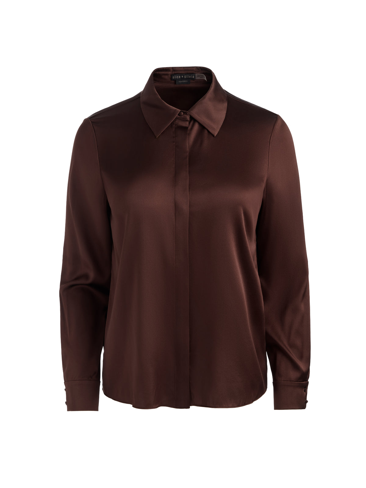 WILLA SILK BLOUSE - DARK CHOCOLATE