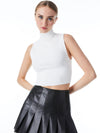 DARINA MOCK NECK FITTED CROPPED TANK-Black-ALICE + OLIVIA