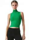 DARINA MOCK NECK FITTED CROPPED TANK-Black-ALICE + OLIVIA
