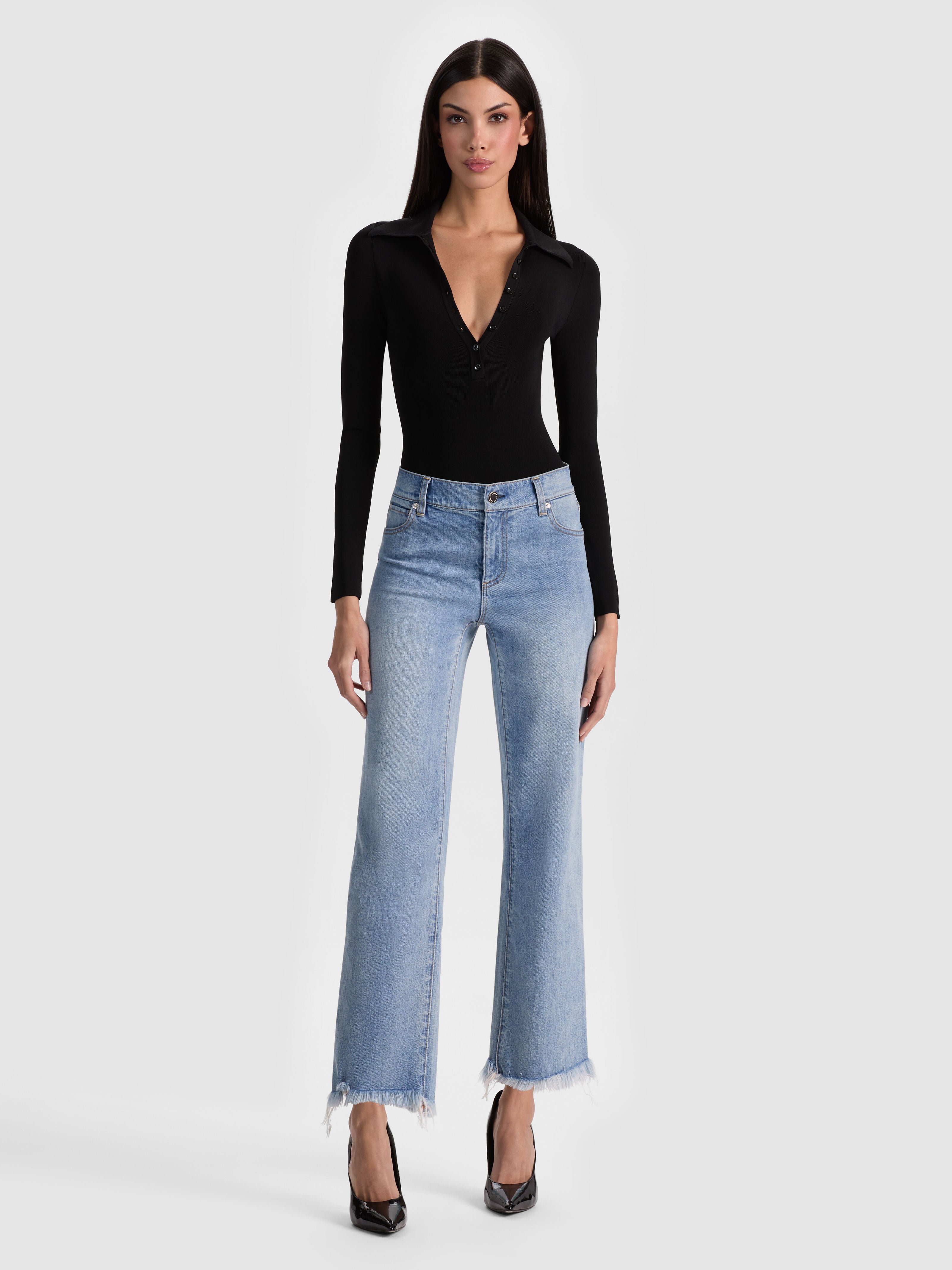 KEENAN POLO BODYSUIT-Black-ALICE + OLIVIA