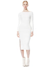 ROCHELLE BOATNECK MIDI DRESS-BLK/BLK-ALICE + OLIVIA