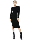 ROCHELLE BOATNECK MIDI DRESS-BLK/BLK-ALICE + OLIVIA
