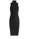 BROOKLYNNE TRTLNK FTD RIB DRSS-Black-ALICE + OLIVIA