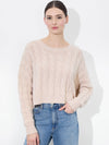 CECILIE CASHMERE CABLEKNIT PULLOVER-OATMEAL HEATHER-ALICE + OLIVIA
