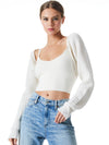 DORI KNIT SHRUG-SOFT WHITE-ALICE + OLIVIA
