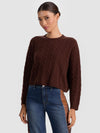 CECILIE CASHMERE CABLEKNIT PULLOVER-CHARCOAL HEATHER-ALICE + OLIVIA