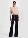 BERNETTA CROPPED CASHMERE PULLOVER-OATMEAL HEATHER-ALICE + OLIVIA