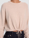 BERNETTA CROPPED CASHMERE PULLOVER-OATMEAL HEATHER-ALICE + OLIVIA