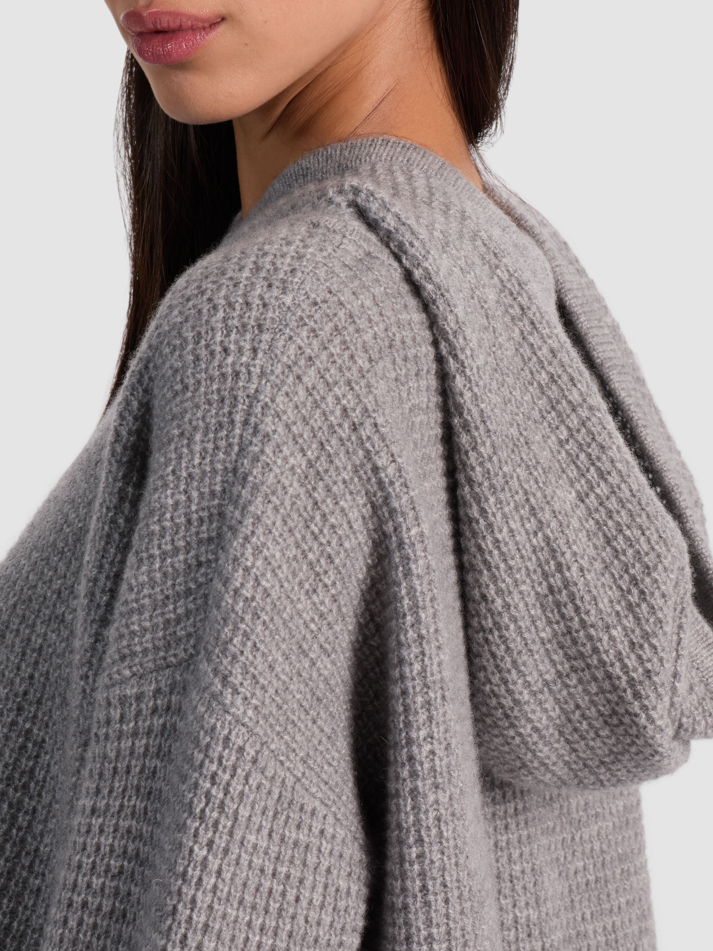 EMMANUELLE CASHMERE HOODIE-MEDIUM HEATHER GREY-ALICE + OLIVIA