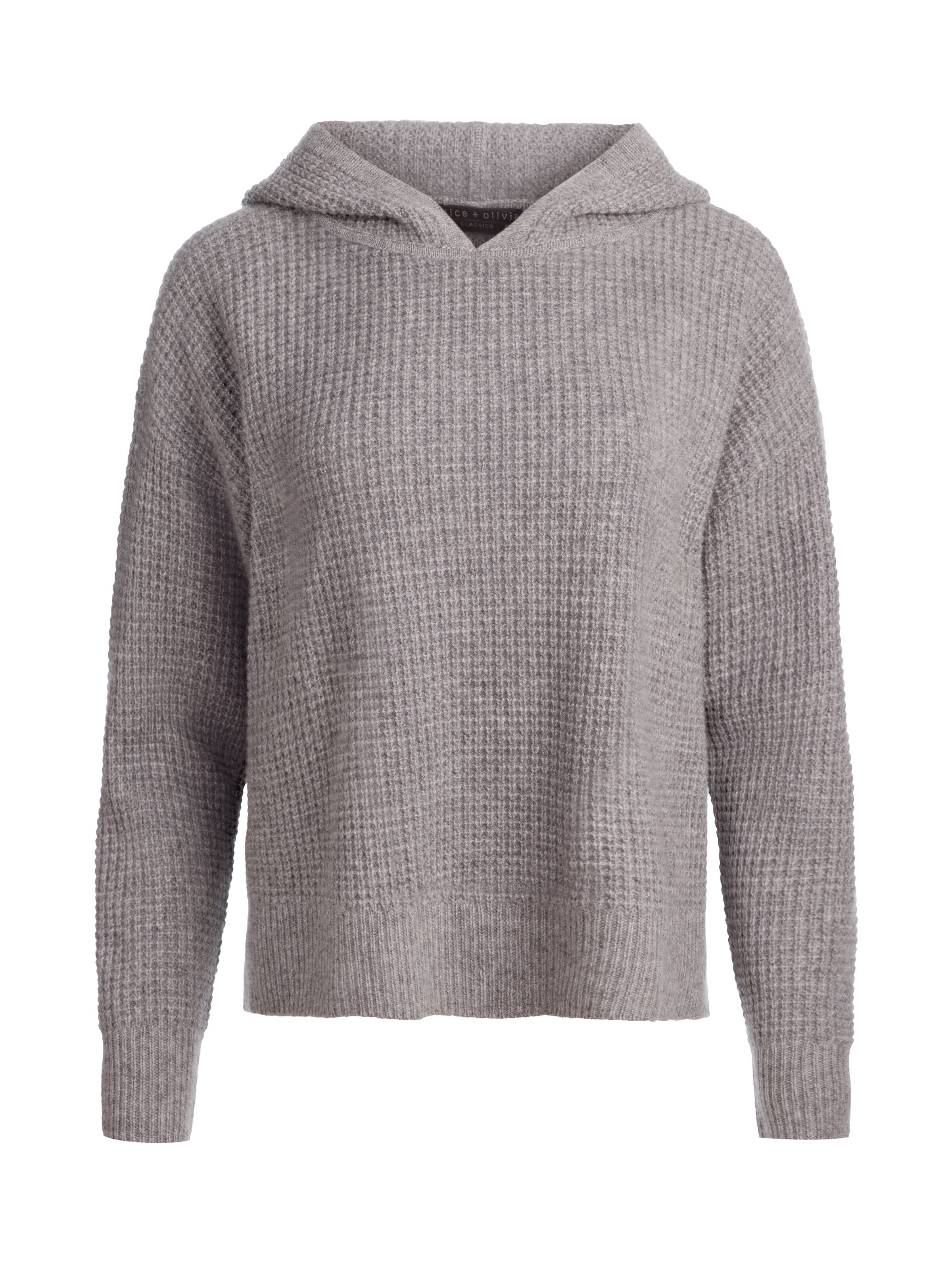 EMMANUELLE CASHMERE HOODIE-MEDIUM HEATHER GREY-ALICE + OLIVIA