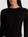 CAROLANN CASHMERE SHRUNKEN PULLOVER-Black-ALICE + OLIVIA