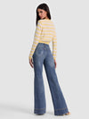 DOLLIE STRIPED CASHMERE CARDIGAN-BUTTER/ECRU-ALICE + OLIVIA
