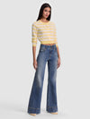 DOLLIE STRIPED CASHMERE CARDIGAN-BUTTER/ECRU-ALICE + OLIVIA