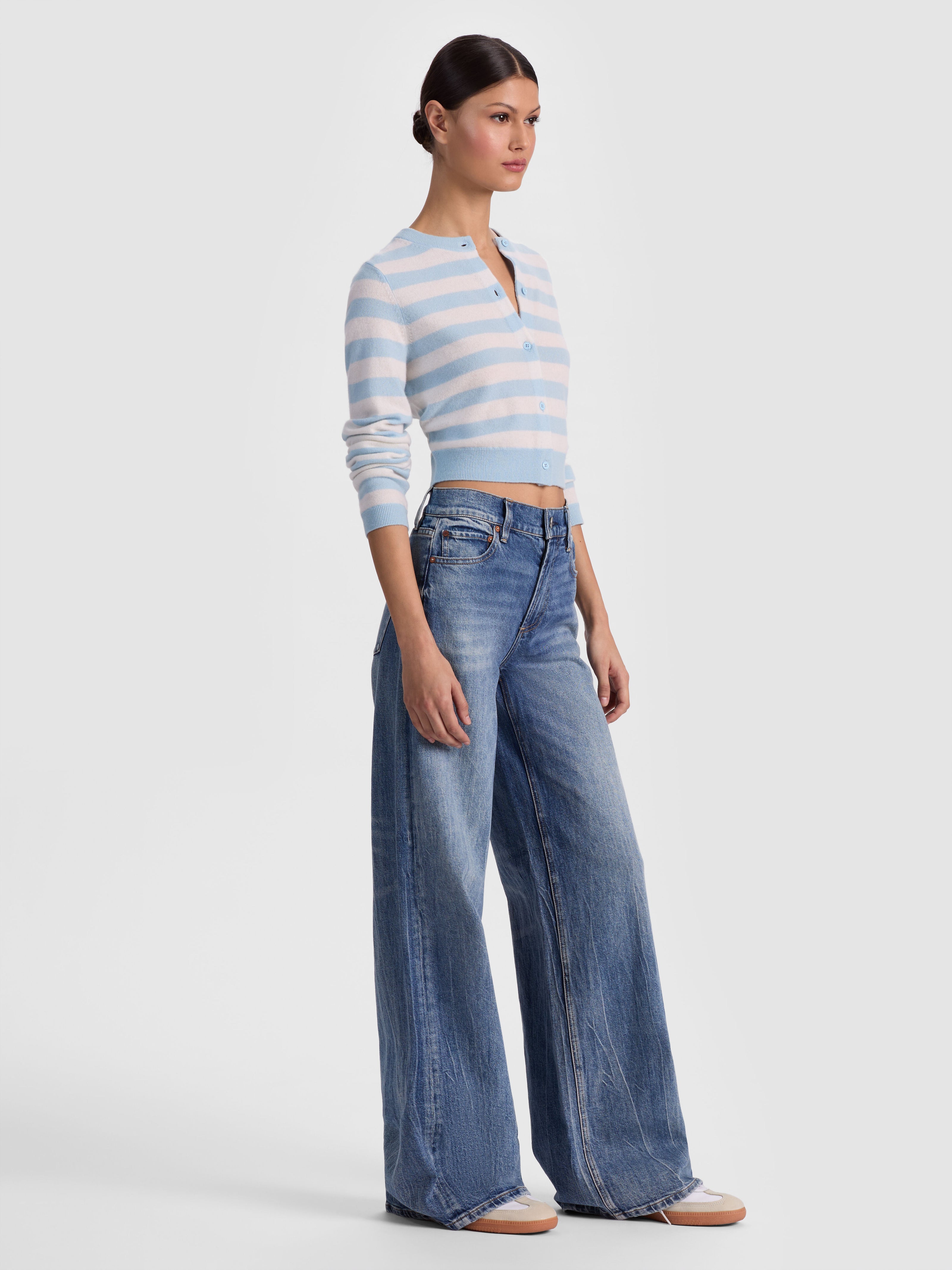CARDIGAN IN CASHMERE A RIGHE DOLLIE-ALICE + OLIVIA