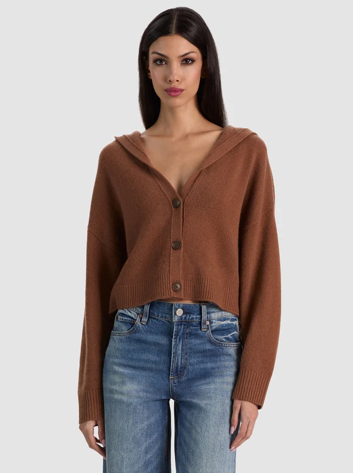 COREY HOODED CASHMERE CARDIGAN-CAMEL-ALICE + OLIVIA