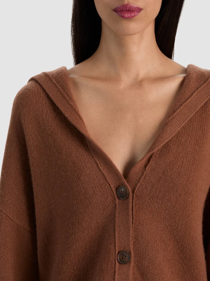 COREY HOODED CASHMERE CARDIGAN-CAMEL-ALICE + OLIVIA