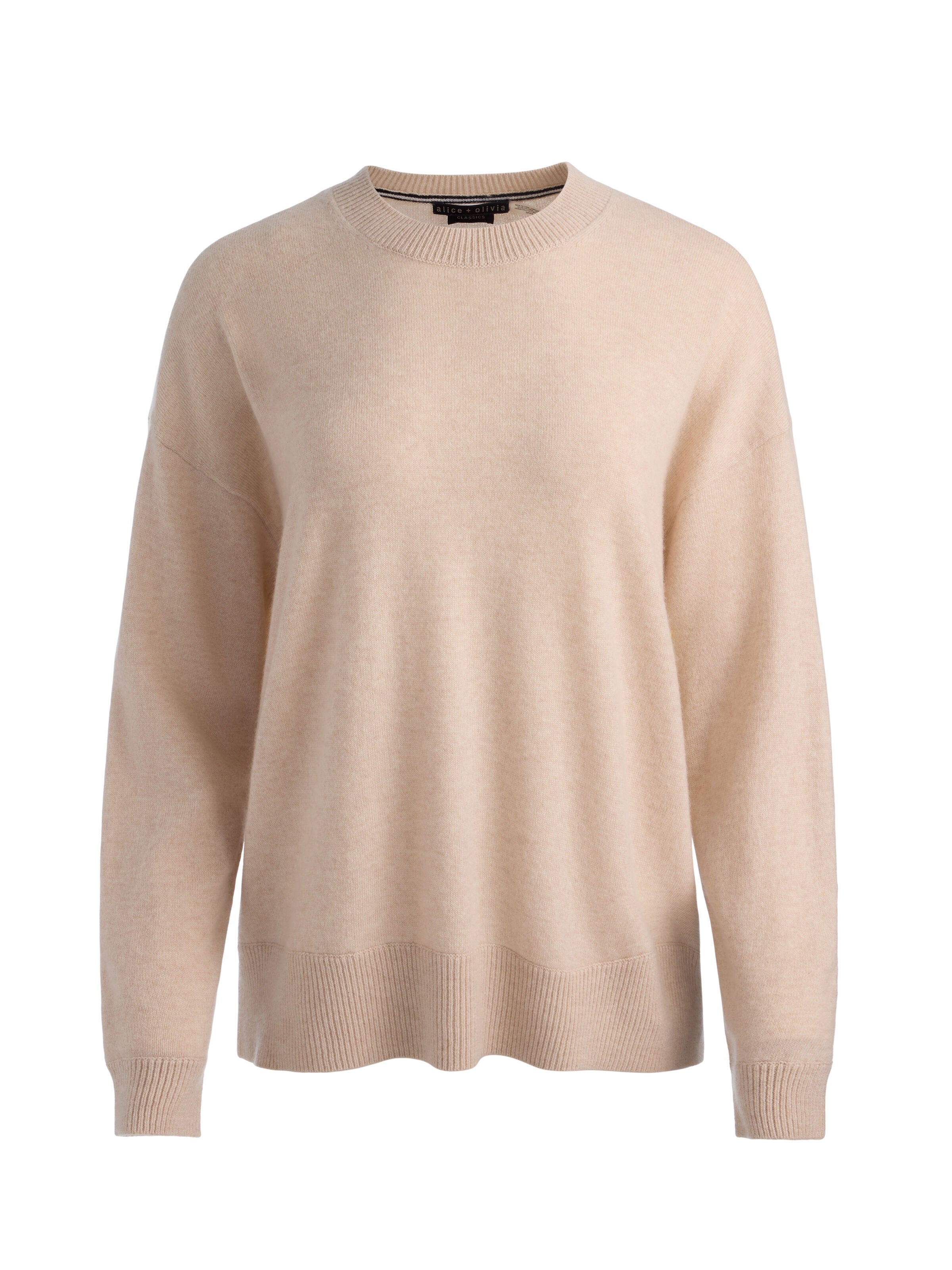 LAURA CASHMERE PULLOVER-OATMEAL HEATHER-ALICE + OLIVIA