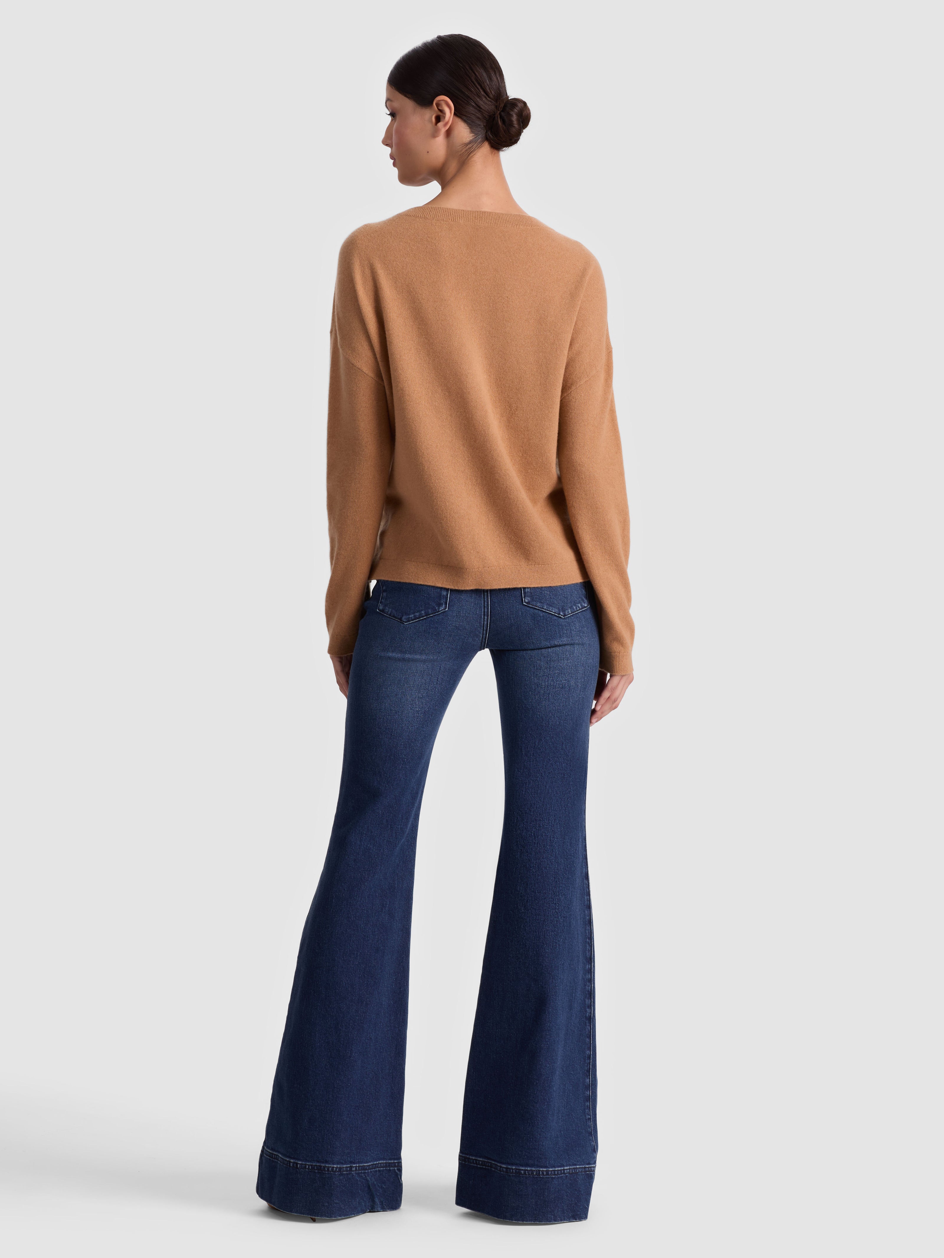 WILLIAMS CASHMERE PULLOVER-PRALINE-ALICE + OLIVIA