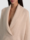 BRENDA CASHMERE SHAWL COLLAR TUNIC-OATMEAL HEATHER-ALICE + OLIVIA