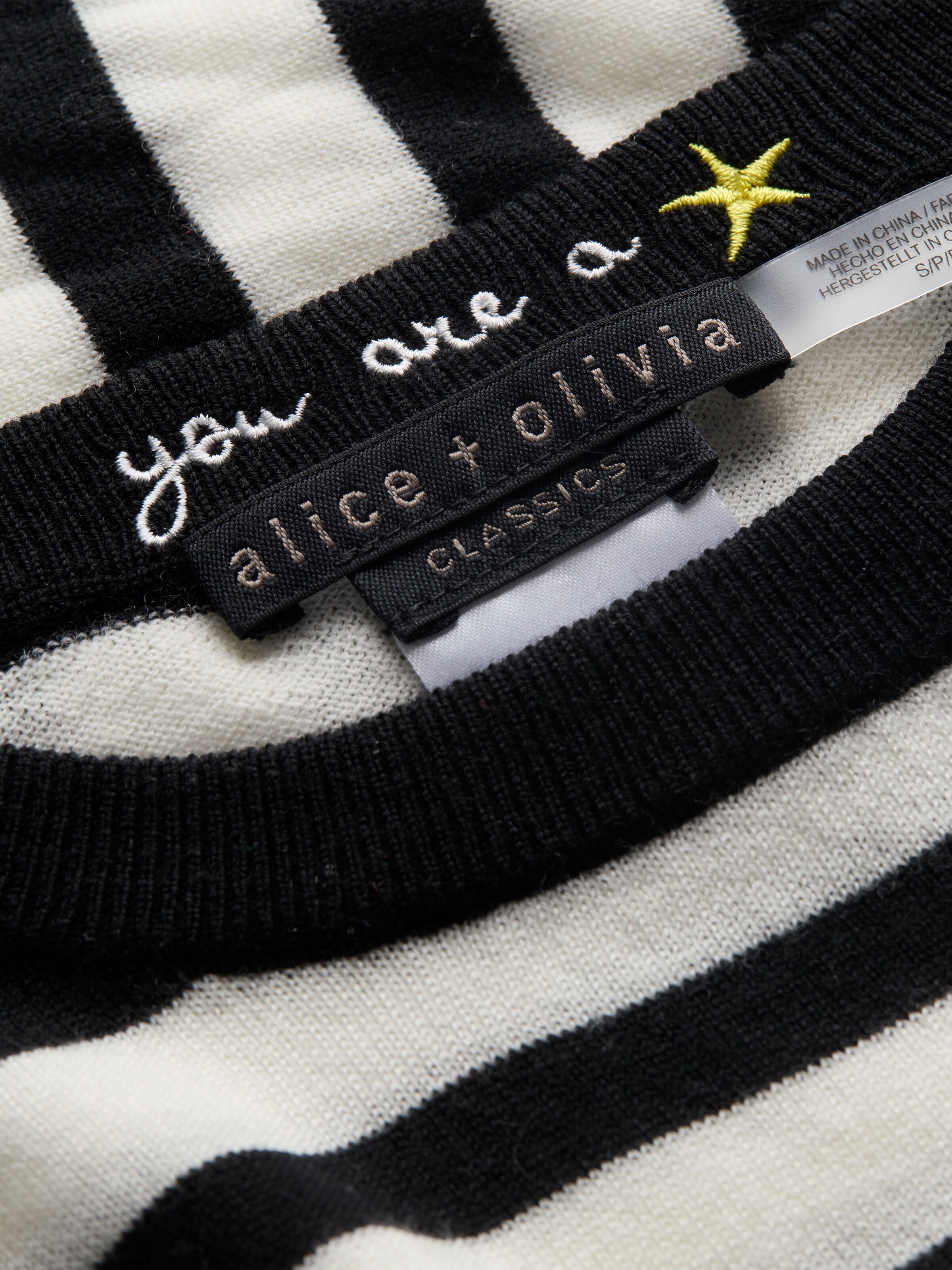 MITCHELL WOOL PULLOVER-SOFT WHITE/BLACK-ALICE + OLIVIA