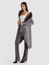 IZZY W FAUX FUR COLLAR-MEDIUM HEATHER GREY-ALICE + OLIVIA