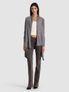 IZZY W FAUX FUR COLLAR-MEDIUM HEATHER GREY-ALICE + OLIVIA
