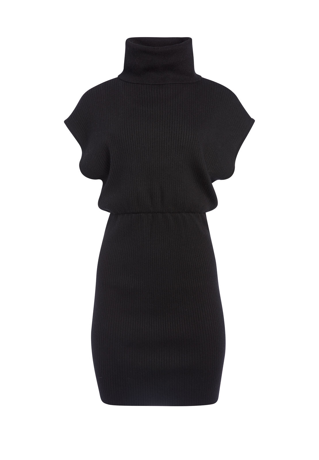 HAILEE TURTLENECK MINI DRESS-Black-ALICE + OLIVIA