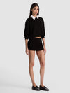 RHETT WOOL PULLOVER WITH DETACHABLE COLLAR-Black-ALICE + OLIVIA