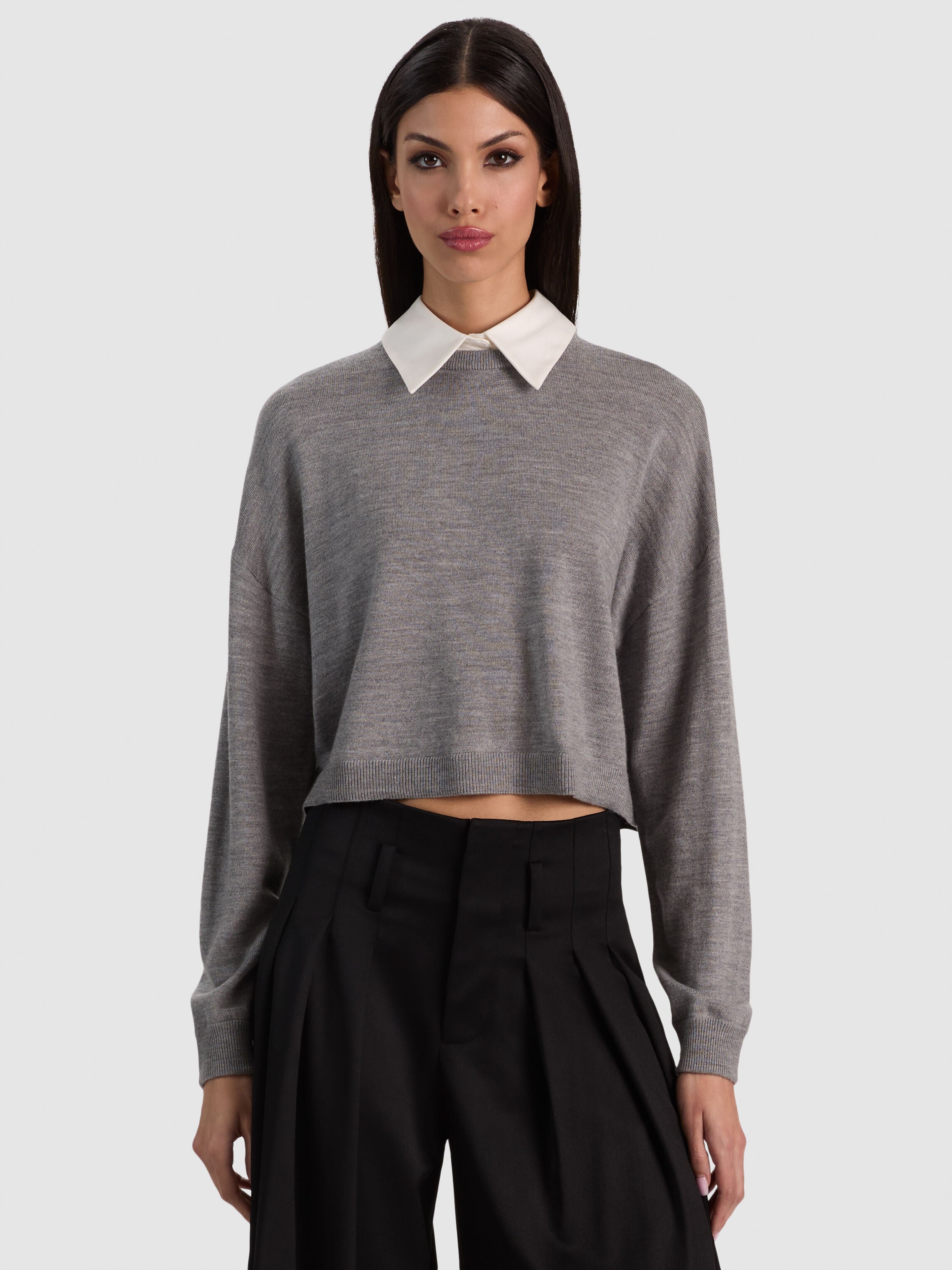 PULLOVER IN LANA RHETT CON COLLO REMOVIBILE-ALICE + OLIVIA