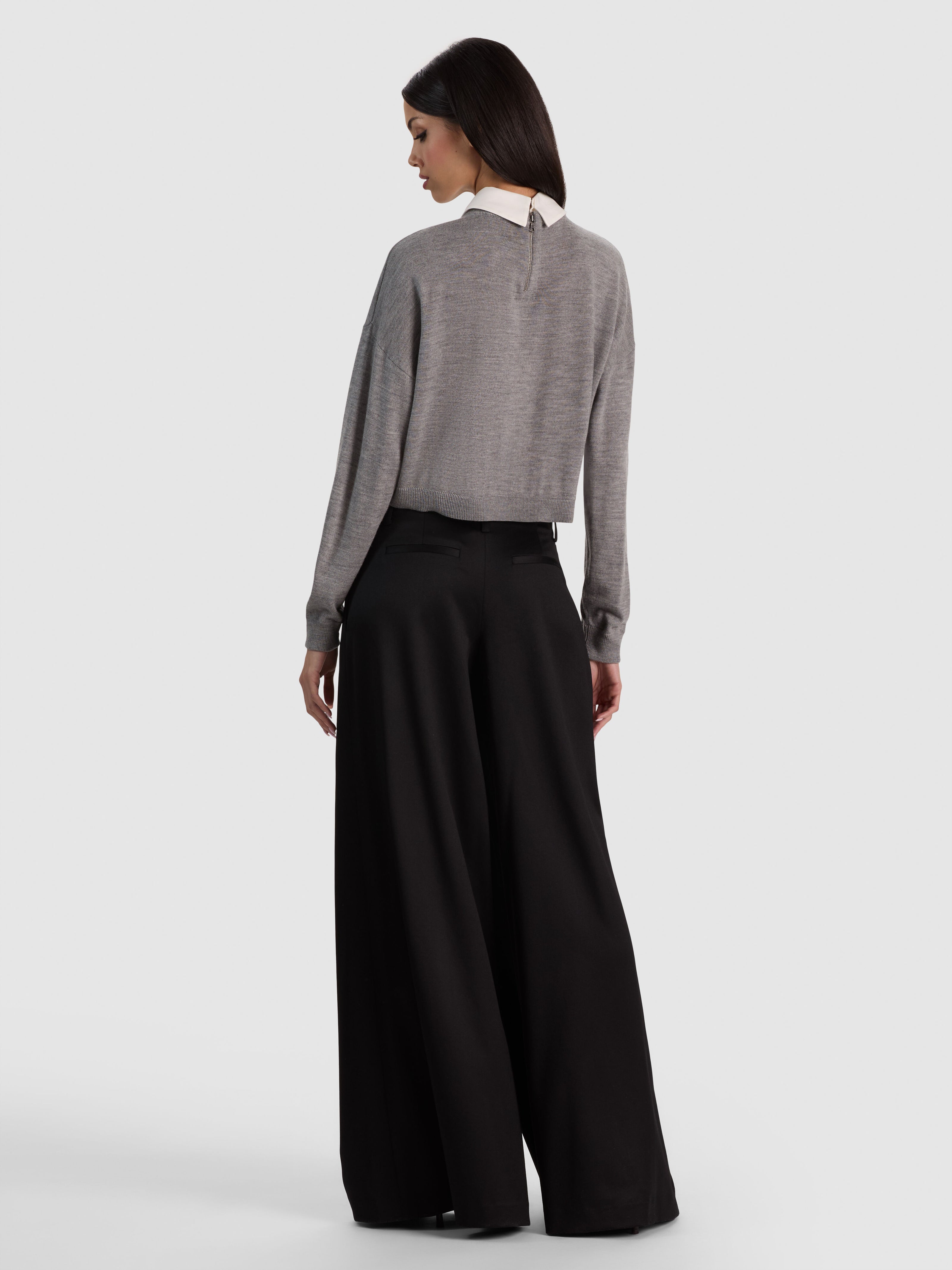 PULLOVER IN LANA RHETT CON COLLO REMOVIBILE-ALICE + OLIVIA