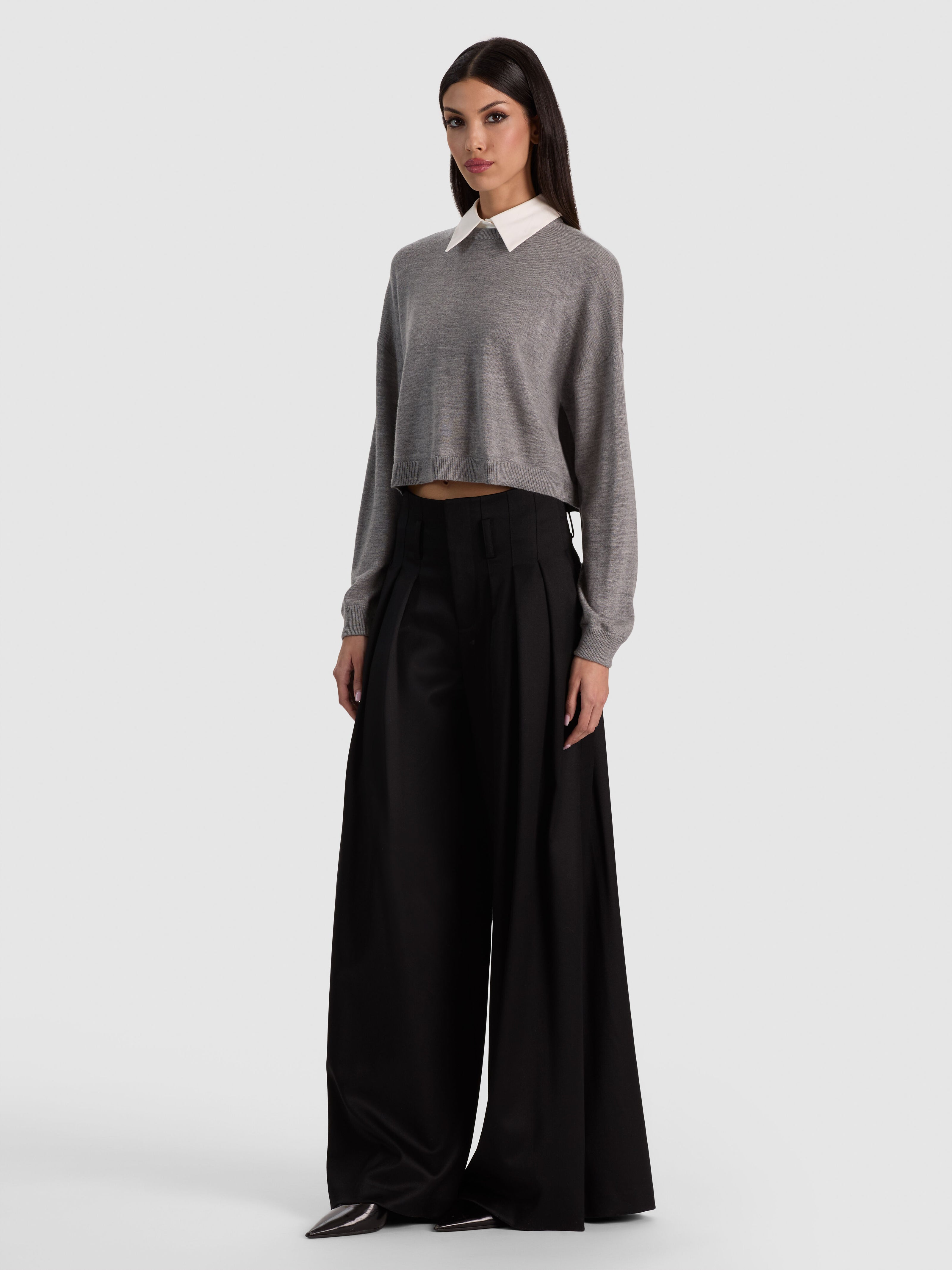 PULLOVER IN LANA RHETT CON COLLO REMOVIBILE-ALICE + OLIVIA
